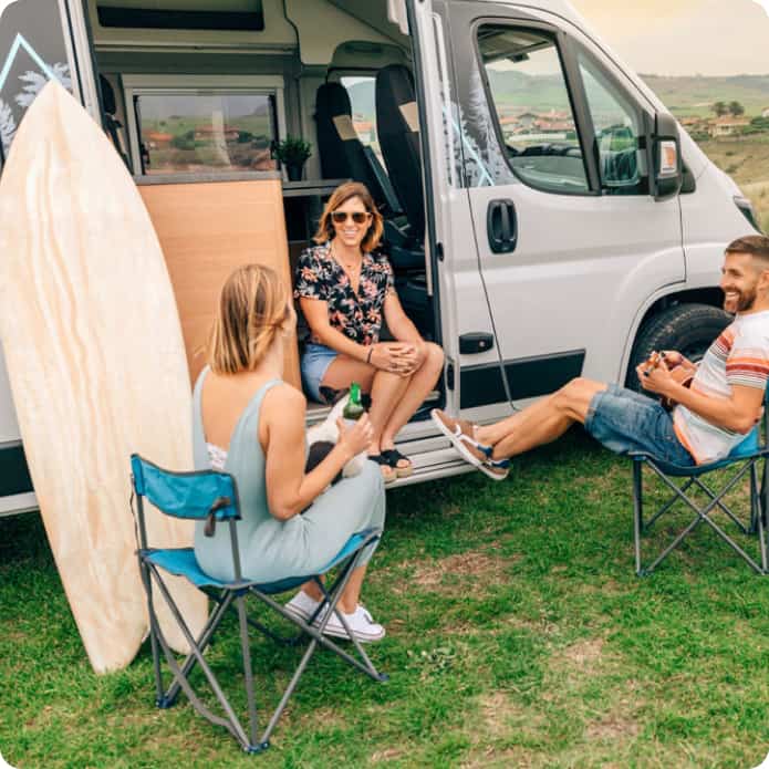 Campervan ready for pick-up